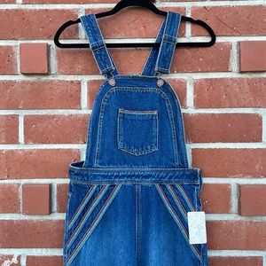 NWT People Rainbow Denim Overalls